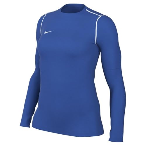 Nike FJ3006-463 W NK DF PARK20 CREW TOP R Sweatshirt Womens ROYAL BLUE/WHITE/WHITE Size M