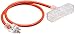 Amazon Basics 3-Foot Heavy-Duty Indoor/Outdoor Extension Cord with 3 Lighted Outlets - 15 Amps, 1875 Watts, 125V - Orange