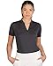 Three Sixty Six Women’s Short Sleeve Collarless Golf Polo Shirt - Dry Fit, Breathable, Compression Golf Tops