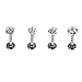 SHINEstyle 4x 16g Surgical Gem Steel Tragus Lip Ring Monroe Ear Cartilage Stud Earring Body Piercing