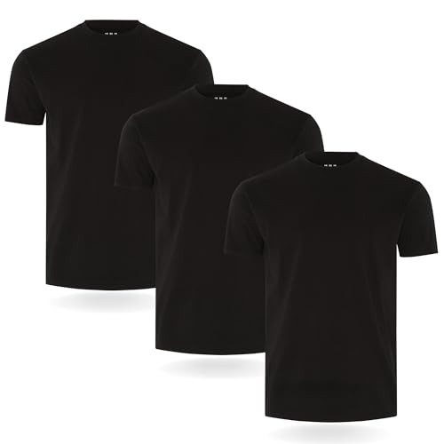 FM London Confezione da 3/5 Maglietta da Uomo - T-Shirt Premium con Design Leggermente Aderente - Maglietta Super Morbida Realizzata in Cotone 100%