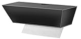 HealthyShelf Contemporary painted MDF wood multifold single sheet paper towel dispenser - wall mount,top load - black