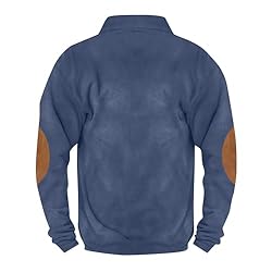 Mens Quarter Zip Pullover Vintage Fashion Long