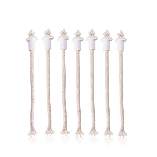Yosoo 7Pcs Oil Lantern Wick Heat-Resistant Kerosene Wick for Ceramic Holders Torch Wine Bottle Oil Candle Lamp 4inch