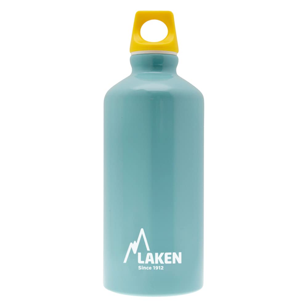 Laken Futura Aluminium Drinking Bottle Narrow Opening Screw Cap with Loop 0.6 L Light Blue