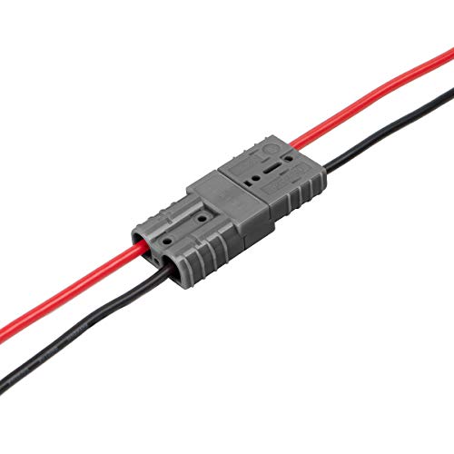 HYCLAT Gray 2-4 Gauge Battery Quick Connect/Disconnect Wire Harness Plug Connector Recovery Winch Trailer (2 Pack) - Thumbnail 2