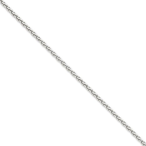 14k White Gold 3mm Parisian Wheat Chain
