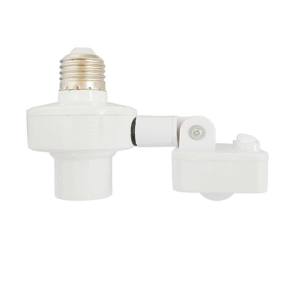 Photo 1 of Motion Activated Light Socket,Adjustable Sensor Head, Auto On/Off Light Control,E26/E27 Motion Sensor Light Adapter Only Indoor Use for Porch,Basement,Storage Room