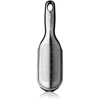 Microplane 49004 Elite Fine Blade Parmesan Cheese Grater - Citrus Zester Includes Measuring Cup - Ultra sharp Made in USA blades - Black
