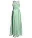 FAIRY COUPLE Girl's Round Neckline Ruched Bust Flower Girl Party Dress K0151