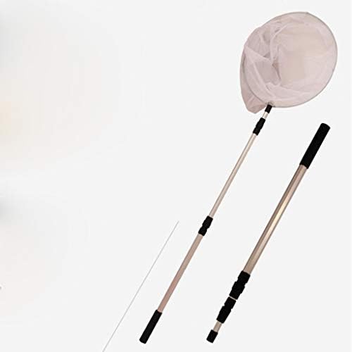 Juner Telescopic Butterfly Nets Insects Nets Dragonfly Nets Aluminum Alloy Pole Handle Perfect for Catching Bugs Insect Small Fish Outdoor Toy for Kids Playing (White)