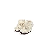 Dealzip Inc® Unisex Boy Girl Baby Newborn Infant Hand Knitting Crochet Beige Tassel Buckle Shoes Socks Boots 