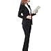 Women's 2 Piece Slim Fit Suits Set for Business Office Lady Blazer Jacket Pants