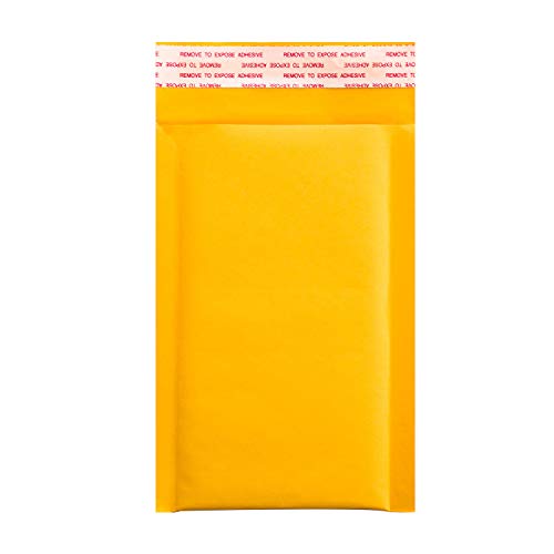 50 Pcs 4x8 Orange Bubble Wrap Mailers Padded Mailing Envelope Bags