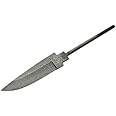 4.5" DAMASCUS ETCHED BLANK HUNTING BLADE KNIFE