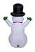Homegear Christmas 6ft Inflatable Snowman for Indoor/Outdoor Use with LED Lightse w/LED Lights