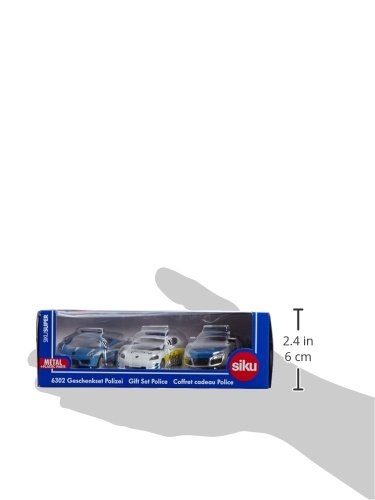 SIKU 6302, Geschenkset - Polizei, Metall/Kunststoff, Multicolor, Spielkombination, 3 Polizei-Fahrzeuge – Bild 4