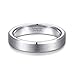 Frank S.Burton 3mm 4mm 6mm 8mm Tungsten Ring for Men Women Beveled Edge Matte Silver Wedding Band Comfort Fit Size 4-14