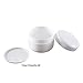White 4 Ounce Plastic Jar Containers, 24 Pack of Storage Jars Inner and Outer Lid By Stalwart- For Travel, Cosmetic, Liquid, Makeup, Organization