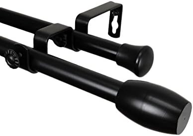 Harley 1316 Inch Double Curtain Rod 66120 Inch Black