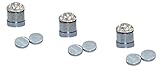 Three Small Round Cut Clear CZ Stainless Steel Magnetic Stud Earrings - No Piercing - 4mm (Three Studs)
