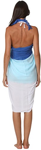 2-Pack Chiffon Beach Sarongs - Swimwear Cover Up Wrap Skirts (Black & Dark Purple)