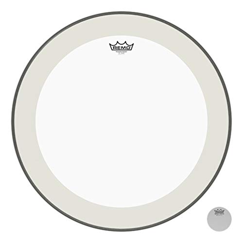 Remo Schlagzeugfell Powerstroke 4 Transparent Bassdrum – Mit Impact Patch – 20″ – P4-1320-C2