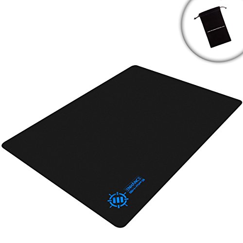 ENHANCE GX-MP3 XL Gaming Mouse Pad (15.75" x 12.8") with Silicone Design & Low Friction Surface - Works with Alienware , ASUS , CyberpowerPC , MSI , Origin , HP & more Gaming Desktops / Laptops