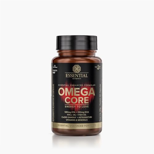 Omega Core Ômega 3 + Astaxantina + CoQ10 Essential Nutrition 60 Cápsulas