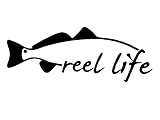 Reel life fishing trout red fish snook bait rod window sticker vinyl decal