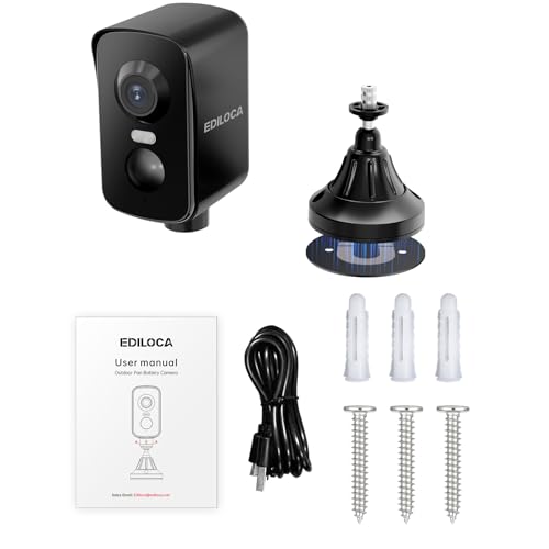 Magnetic WiFi Camera Indoor/Outdoor, Surveillance Camera 2K 3MP Wireless Rechargeable Battery, 300° Rotation, Human PIR Detection, Color Night Vision, Waterproof IP65
