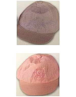 Infant Pin Striped Baseball Cap in Blue or Pink