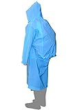 AIRCEE Lightweight Raincoat Rain Cape Poncho /w Backpack Position (Blue)