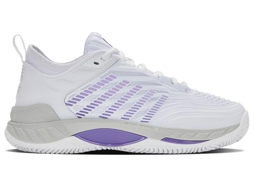 K-Swiss Femme Hypercourt Supreme 2 Clay Chaussures de Tennis, White Lunar Rock Purple Haze, 41.5 EU