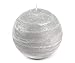 Nordic Candle - 4 Inch Ball Candle - Dove Gray Rustic Sphere - Unscented