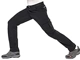 MIER Men’s Sports Pants Warm-Up Pants with Zipper Pockets for Workout, Gym, Running, Training, Black