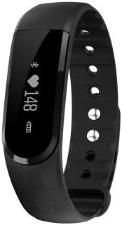 KESSDER Fitness Tracker Health Sports Bracelet Wristband with Heart Rate and Sleep Monitor,Calorie and Step Counter,Call Notification,Music Control,Water Proof,App for Android and IOS(Black)