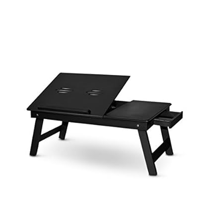 Amaze Shoppee Multipurpose Foldable Bed Table (Matt Finish, Black)
