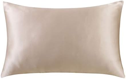 Ethereal Lomoer 100% Natural Pure Silk Pillowcase for Hair and Skin, Both Side 19mm, Hypoallergenic, 600 Thread Count, Hidden Zipper Design (Taupe, King Size)