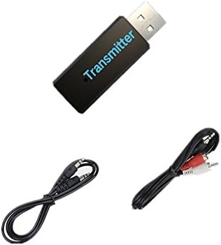 Black Wireless Bluetooth Transmitter Stereo Audio Music Adapter for TV Phone Transmitters (black)