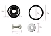 Leadrise® Car/Truck Black Aluminum Quick Release Fastener Kit For Car Bumper Trunk Hatch Screw