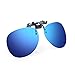 Besgoods 2Pcs Mirror Polarized Clip-on Sunglasses Flip up Glasses Sports, Blue Black