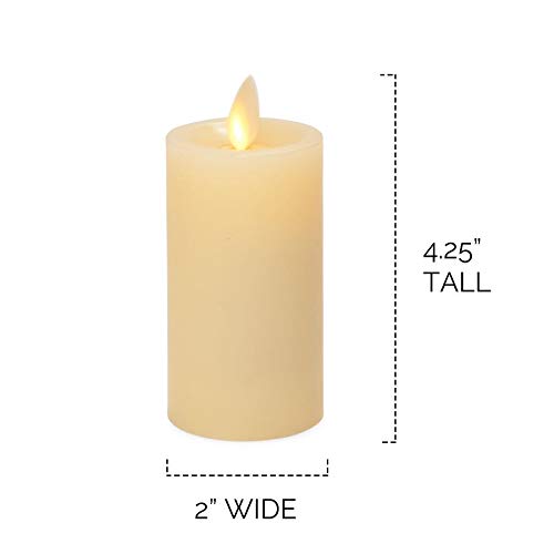 Luminara Realistic Artificial Flame Classic Slim Pillar Candle Moving