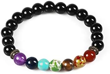 chakra bracelet lava beads yoga positive bracelet for men women by nofdarza