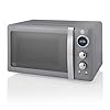 Swan Retro Digital Microwave Grey, 20 L, 800 W, 6 Power Levels Including Defrost Setting, SM22030GRN