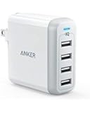 Anker 40W 4-Port USB Wall Charger with Foldable Plug, PowerPort 4 for iPhone XS/XS Max/XR/X/8/7/6/Plus, iPad Pro/Air 2/Mini 2, Samsung Galaxy/Note, LG, Nexus, HTC, and More