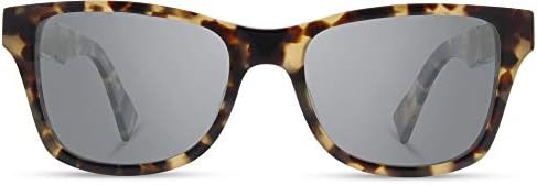 Shwood WACHELG Havana/Elm Burl Havana/Elm Burl Canby Square Sunglasses Lens Category 3 Lens Mirrored Size 54mm