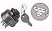 Lawn Tractor Ignition Switch; Craftsman, Sears, Wizard, Husqvarna, Poulan 140301; MTD 725-1717; Murray 92556