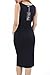 YMING Women Fashion Zipper-Front Sleeveless Bodycon Stretch Evening Club Dress Black L