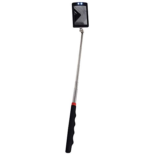 SUPERYO Telescoping Inspection Mirror LED Lighted Flexible Mechanics Detection Mirror 360 Swivel for Industrial Home Use